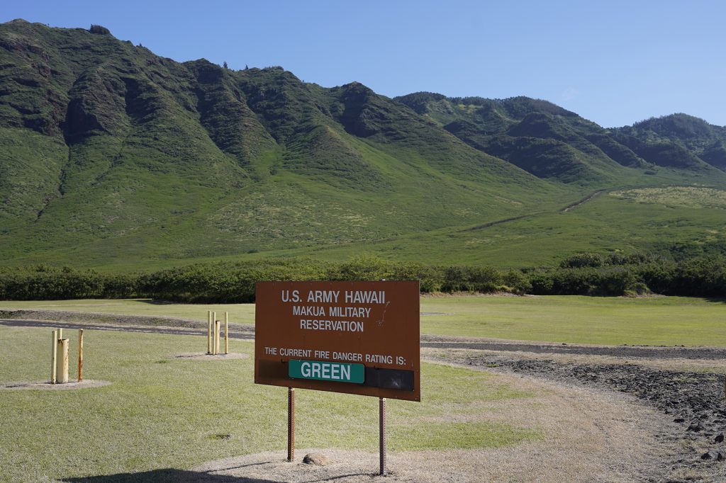 Waiaanae Moku Kupuna Council hosts a huaka’i (excursion) at Makua Valley’s Makua Military Reservation Thursday, April 25, 2024, in Waianae. This is aimed to give a first person orientation for key participants and community members. (Kevin Fujii/Civil Beat/2024)