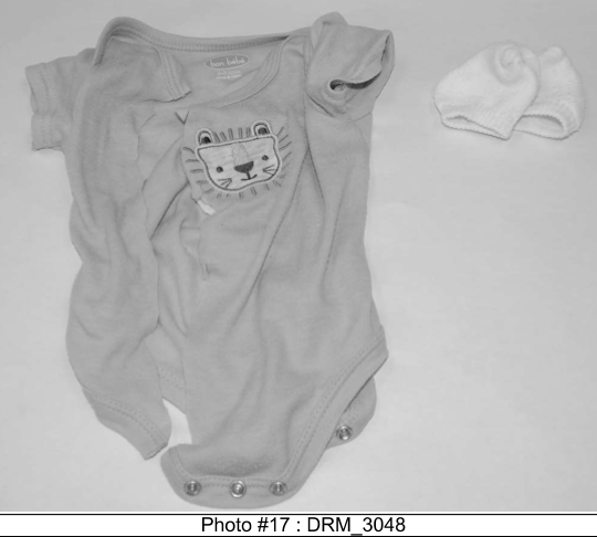 The clothes worn by a Makaha Valley baby who died under mysterious circumstances